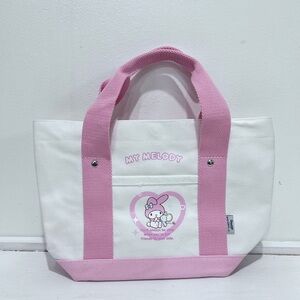 Sanrio My Melody Pink & White Mini Canvas Tote Bag‎